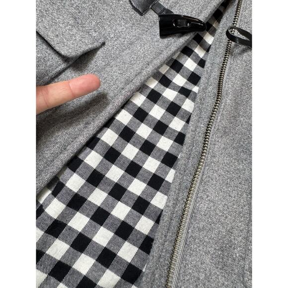 Baby Gap Toddler Coat Gray Wool Blend Hooded Toggle Jacket Plaid Lining 4T - Picture 15 of 15
